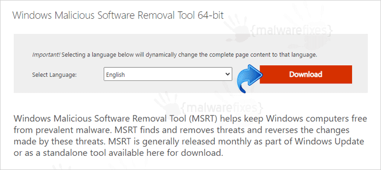 microsoft malicious software removal tool on start up