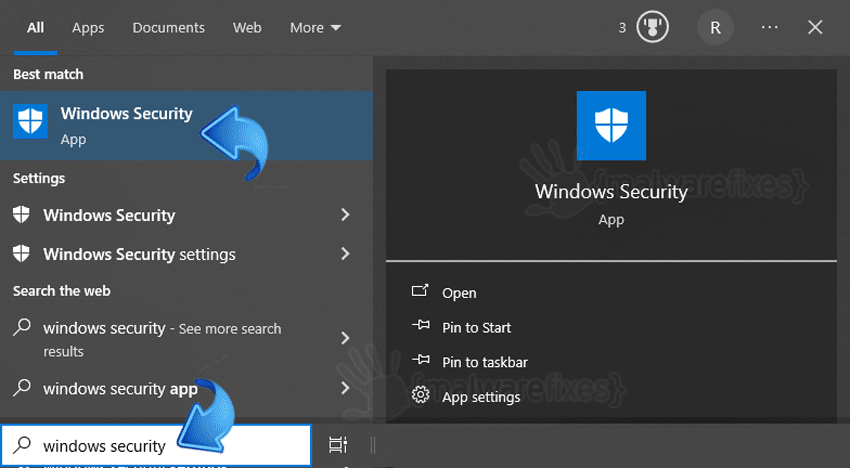 Image of Windows Security Search