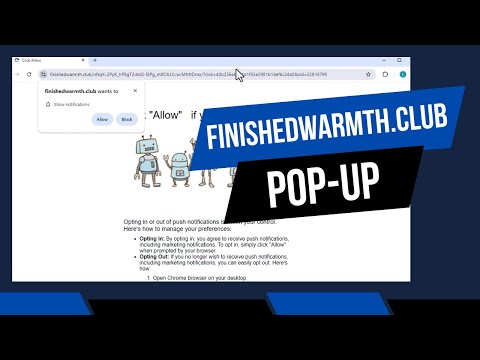 Finishedwarmth.club Pop-up Removal Guide