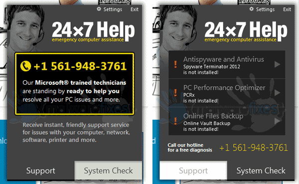 Screenshot of 24x7Help