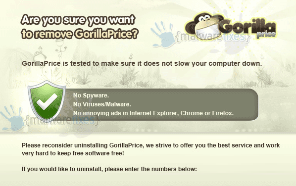 Screenshot of GorillaPrice