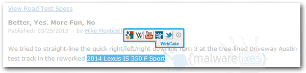 Screenshot of WebCake Inline