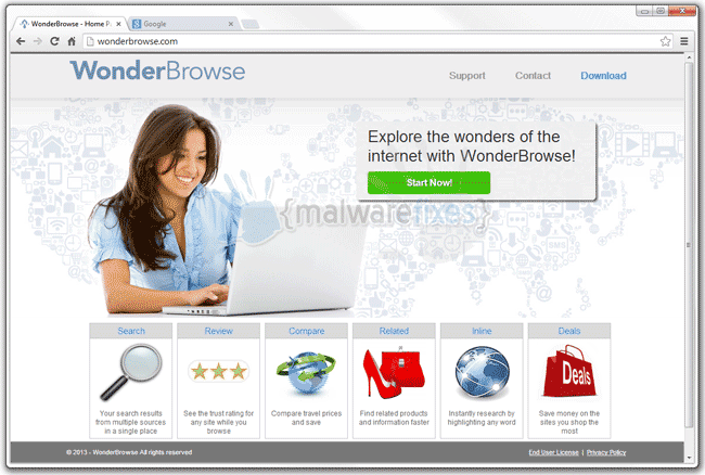 Screenshot of WonderBrowse