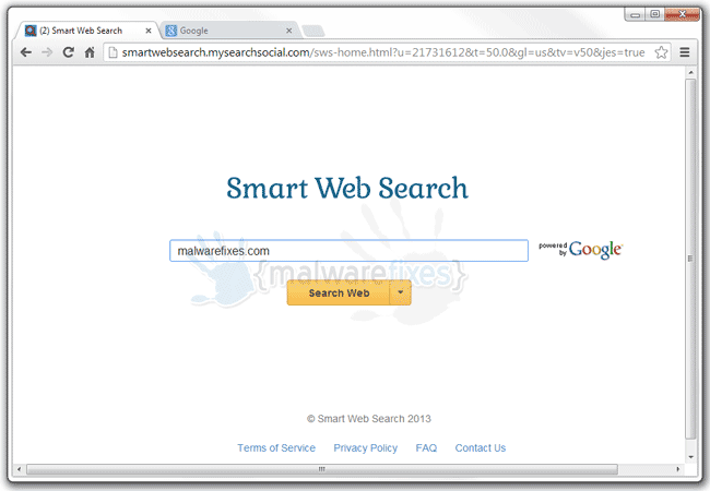 Screenshot of Smartwebsearch.mysearchsocial.com