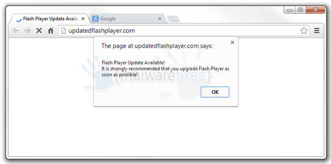 Screenshot of Updatedflashplayer.com