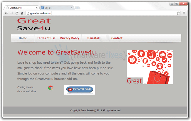 Screenshot of GreatSave4u