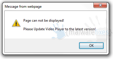 Screenshot of False Warning