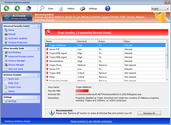 Windows Antivirus Adviser