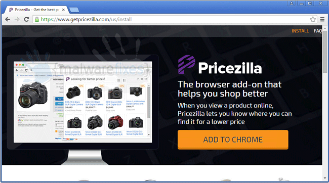 Image of Pricezilla website