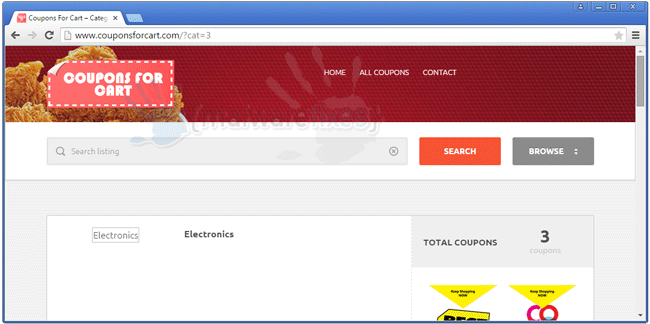 Screenshot image of Coupons For Cart