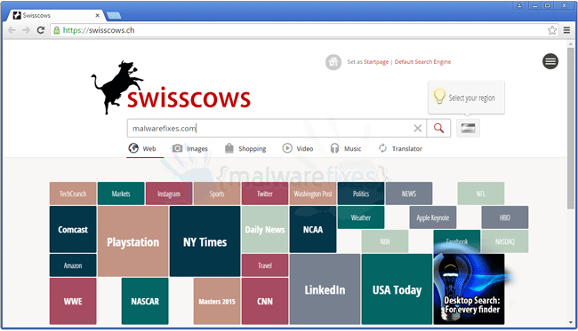 Screenshot of Swisscows.ch