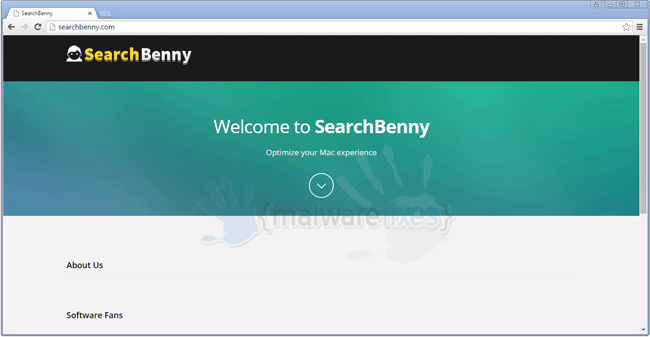 Screenshot of SearchBenny website