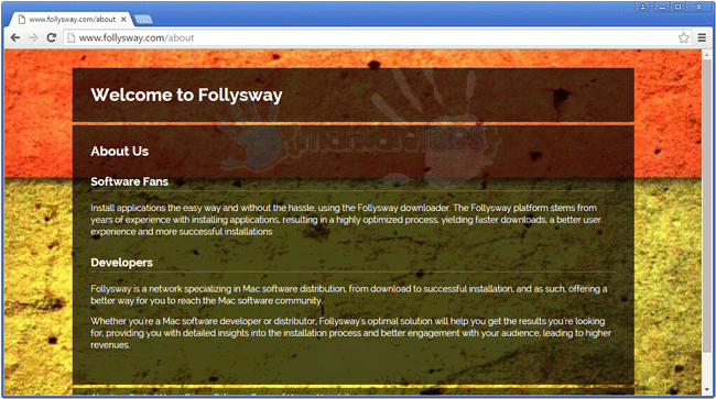 Screenshot of Follysway website