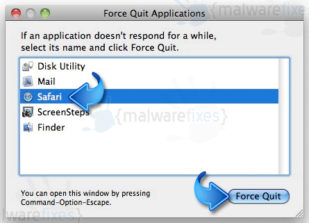 force quit safari mac