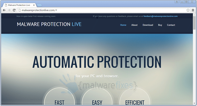 Screenshot of Malware Protection Live