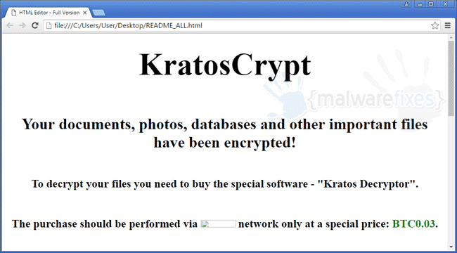 Image of KratosCrypt ransom note