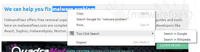 Image of Two Click Search Dropdown