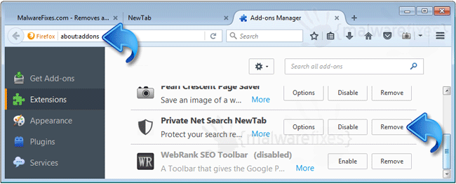 Private Net Search Add-on