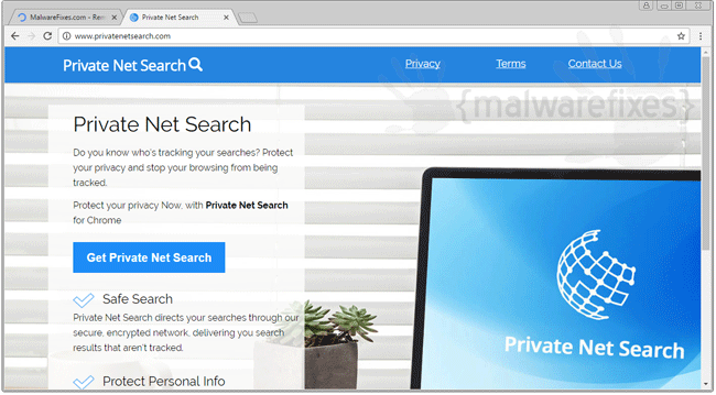 Screenshot of PrivateNetSearch