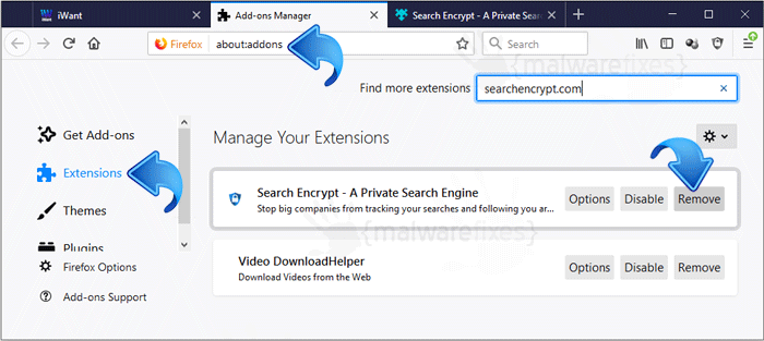 Search Encrypt Firefox Extension