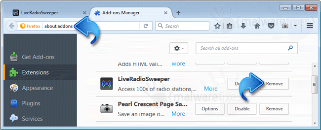 LiveRadioSweeper Firefox Extension