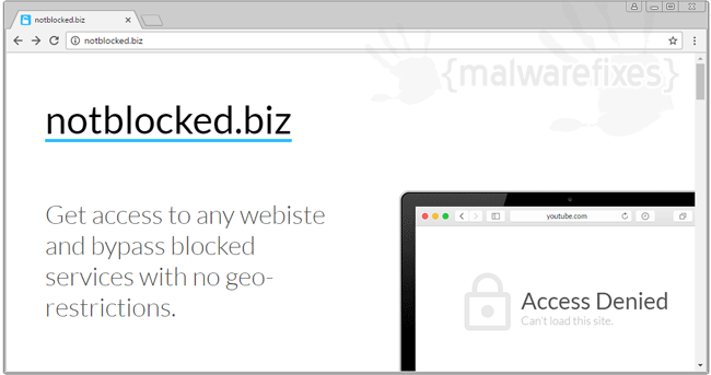 Website of Notblocked.biz