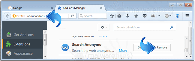 Remove Search Anonymo from Firefox