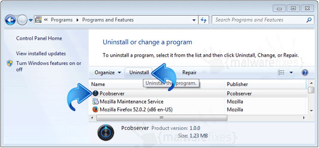 Add-Remove PC Observer