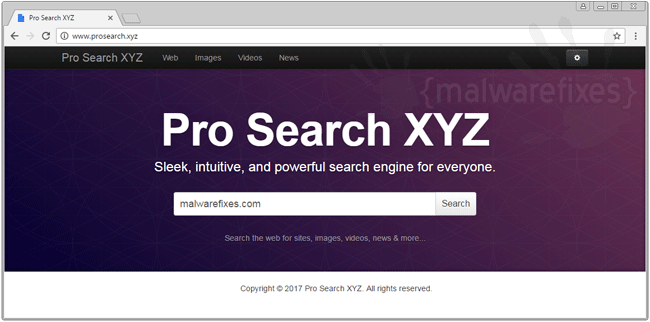 Screenshot of Prosearch.xyz website