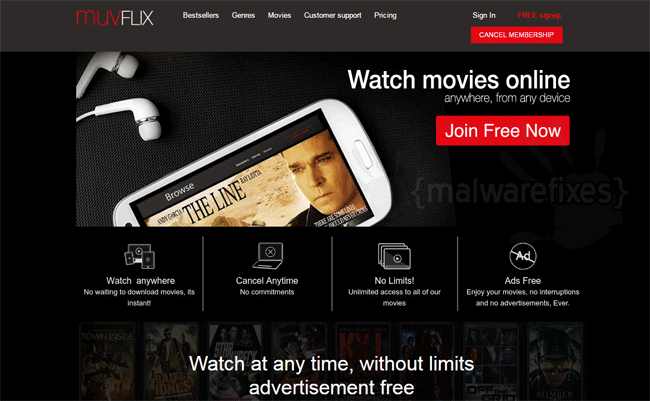 Screenshot of MuvFlix