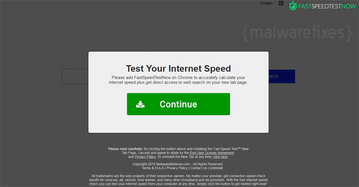 Screenshot of Fast Speed Test Now