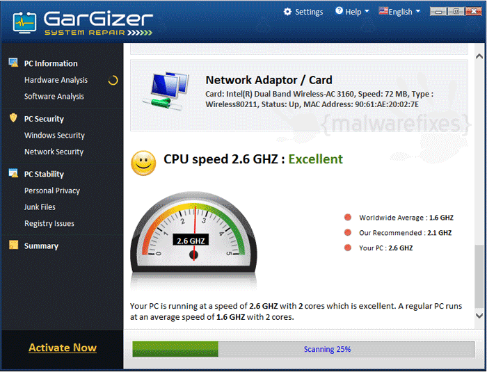 Screenshot of GarGizer System Repair