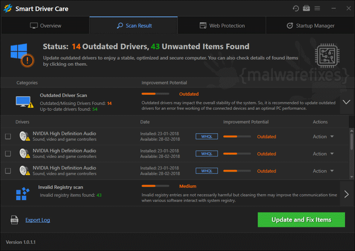 Screenshot of Smart Driver Care