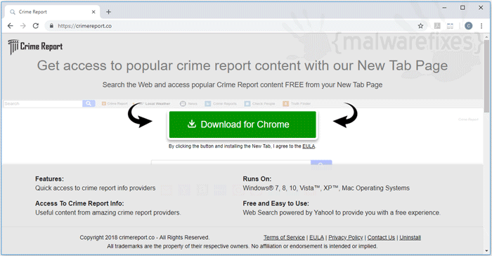 Image of Crime Report website