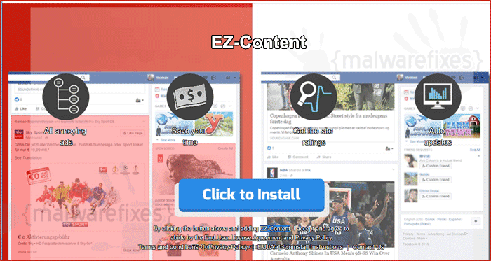 Image of EZ-Content website