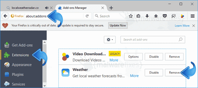 Local Weather Radar Firefox Extension