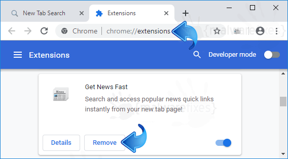 Search.hgetnewsfast.com Chrome Extension