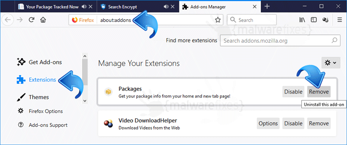 Your Package Tracked Now Firefox Extension