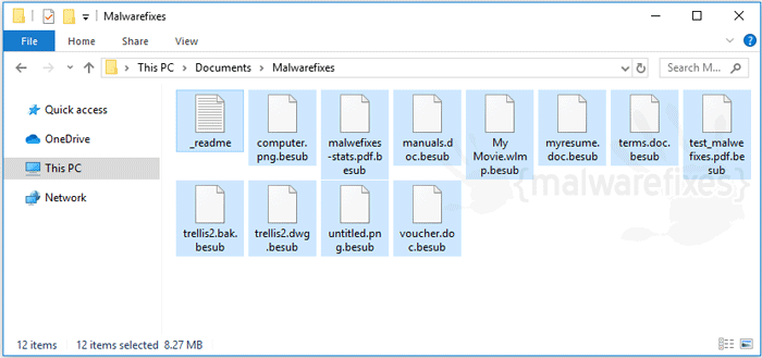 Screenshot of Besub Files