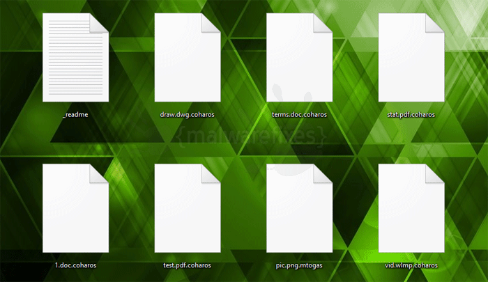 Image of Coharos infected files