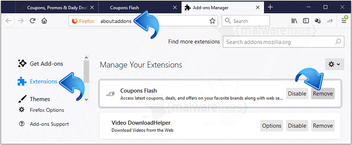 Coupons Flash Firefox Extension