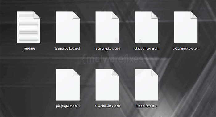 Image of Kovasoh infected files