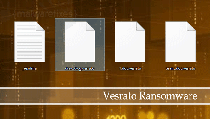 Screenshot of Vesrato Ransomware