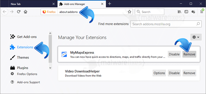 MyMapsExpress Firefox Extension