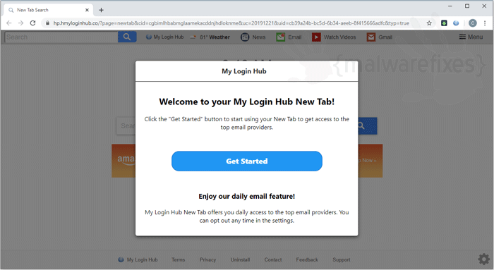 Hp.hmyloginhub.co Browser Hijacker