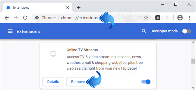 Online TV Streams Chrome Extension