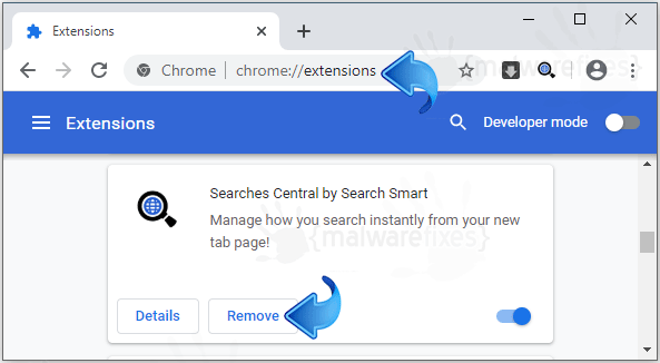 Searches Central Tab Chrome Extension