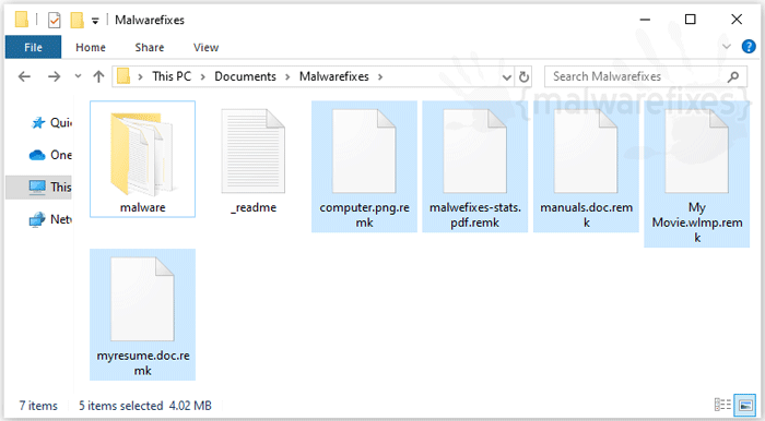 Image of Remk encrypted files