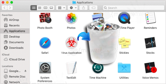 what is the mac program that scans for applications dragged to the recylce bin