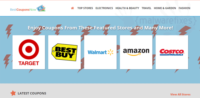 Screenshot of BestCouponsNow